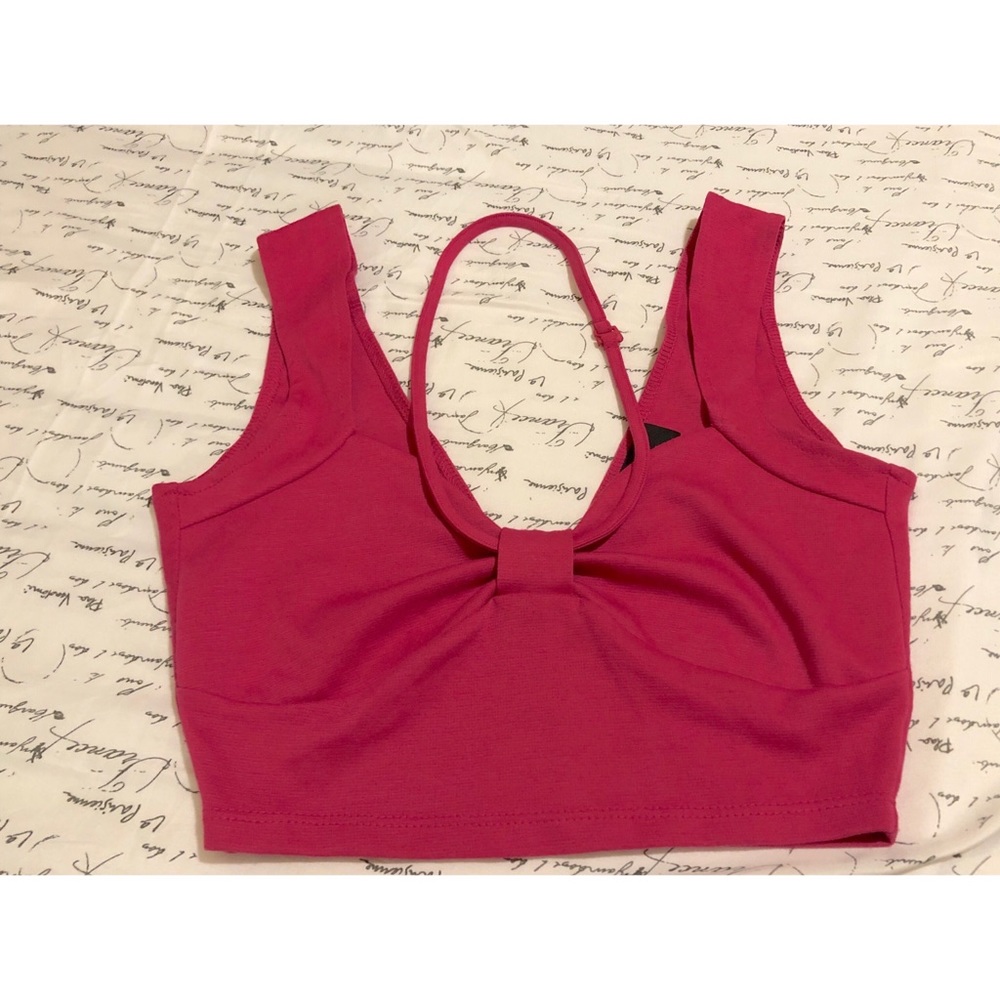 Nasty gal pink crop top